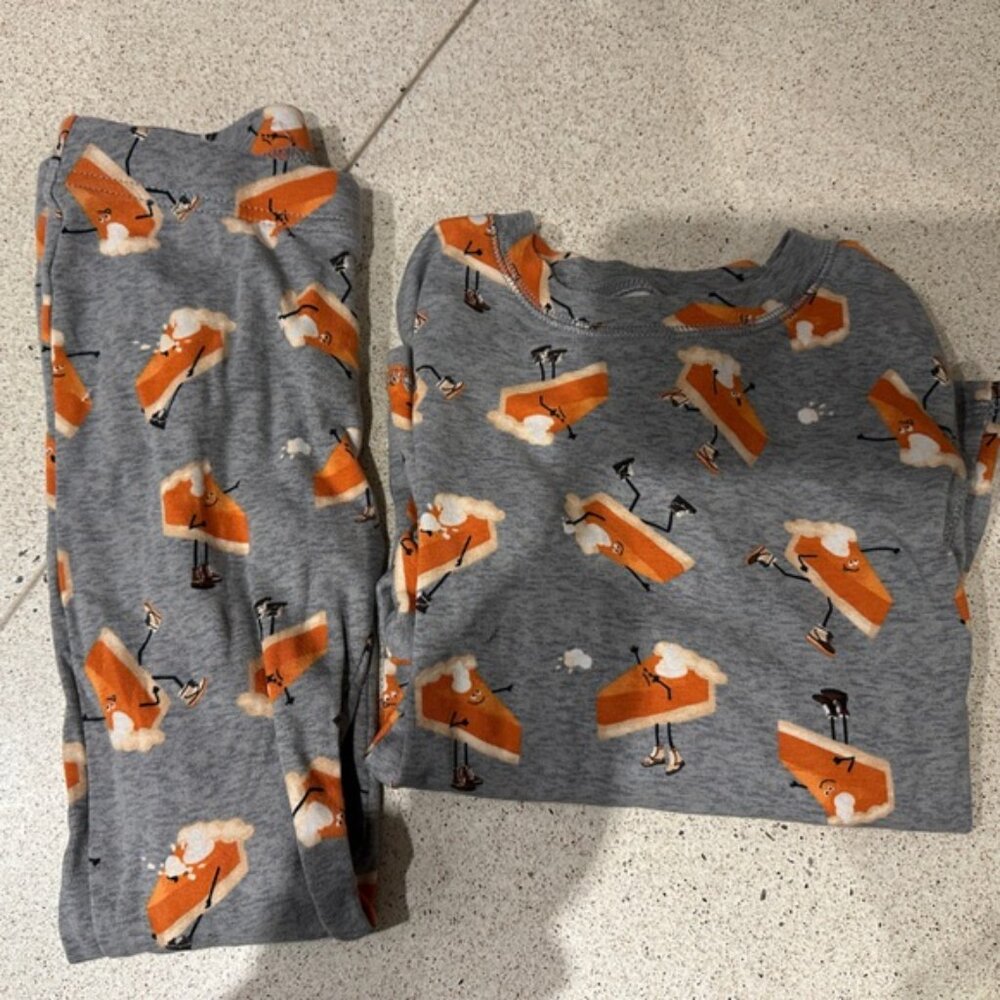 Fall Pumpkin Pie Pajama Set Thanksgiving Sleepwear Unisex Size Small (6) Cozy Lo - Picture 4 of 4